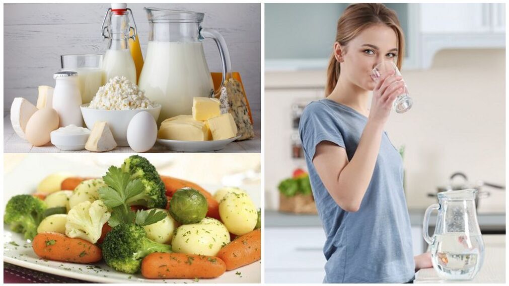Диета за егзацербација на гихт - вода, млечни производи, варен зеленчук